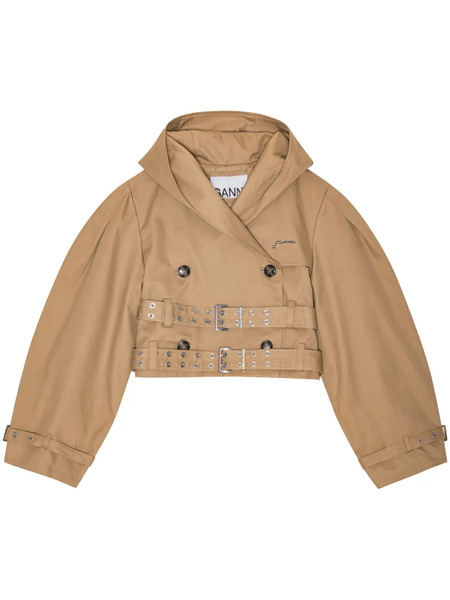  Ganni Hooded Jacket - Brown 