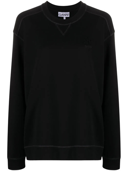  Ganni Isoli Drop-shoulder Sweatshirt - Black 