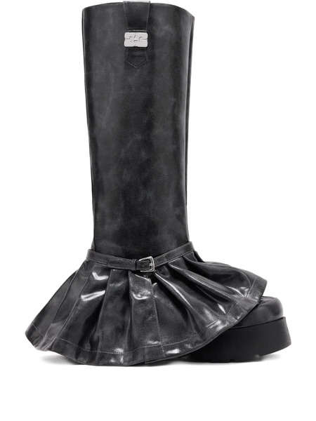  Ganni Kat Platform Boots - Black 