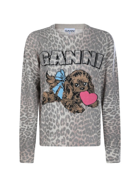  Ganni Leopard-patterned Sweater - Brown 
