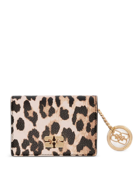  Ganni Leopard-print Wallet - Neutrals 