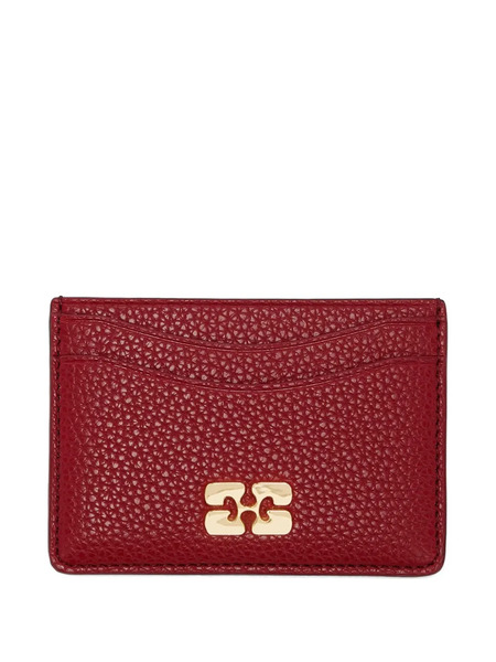  Ganni Logo Cardholder - Red 