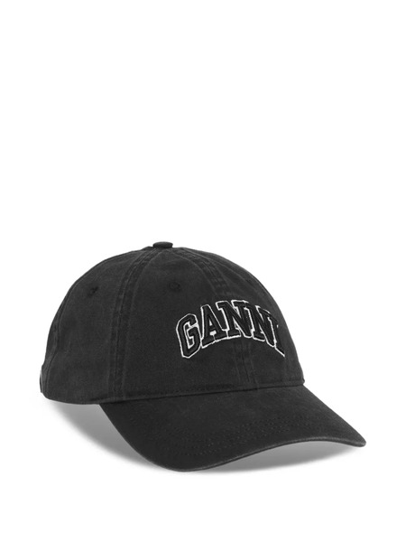  Ganni Logo-embroidered Cap - Black 