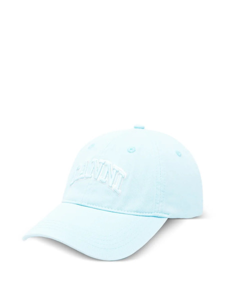  Ganni Logo-embroidered Cap Hat - Blue 