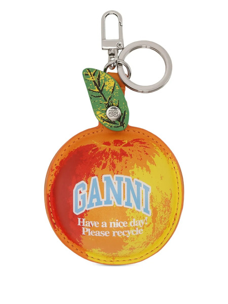  Ganni Logo Keyring - Orange 
