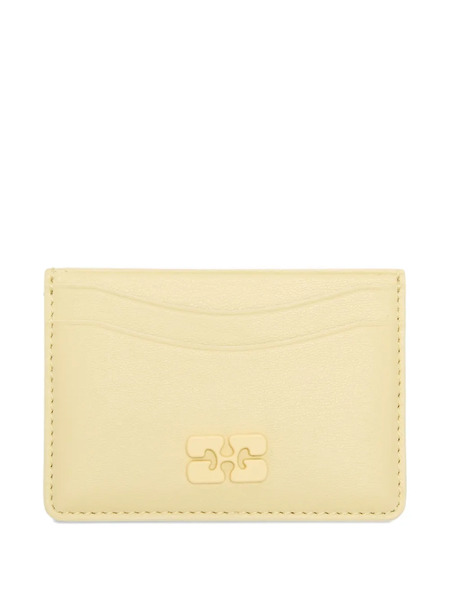  Ganni Logo Plaque Card Holder - Yellow 