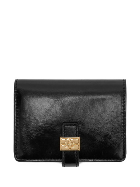  Ganni Logo-plaque Wallet - Black 