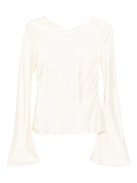  Ganni Long Sleeve Blouse - Neutrals 