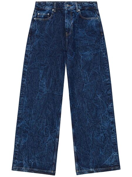  Ganni Marri Crinkled-effect Jeans - Blue 