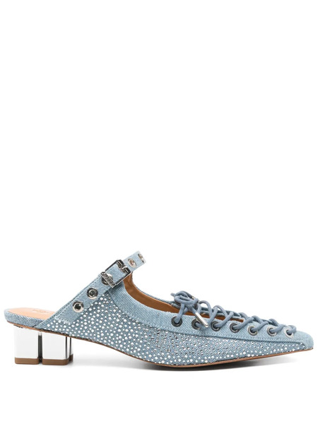  Ganni Oleatex Mules - Blue 
