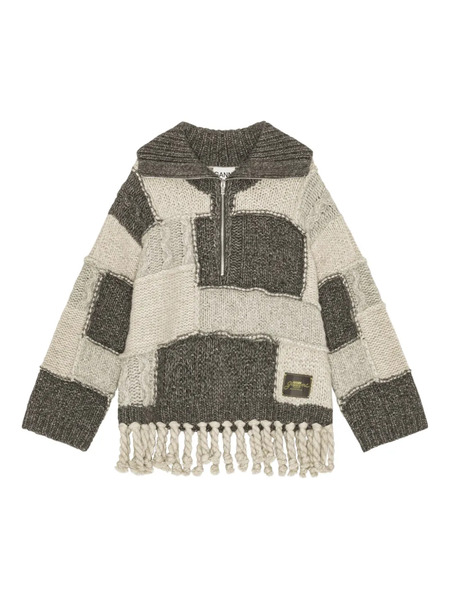  Ganni Panelled Sweater - Grey 