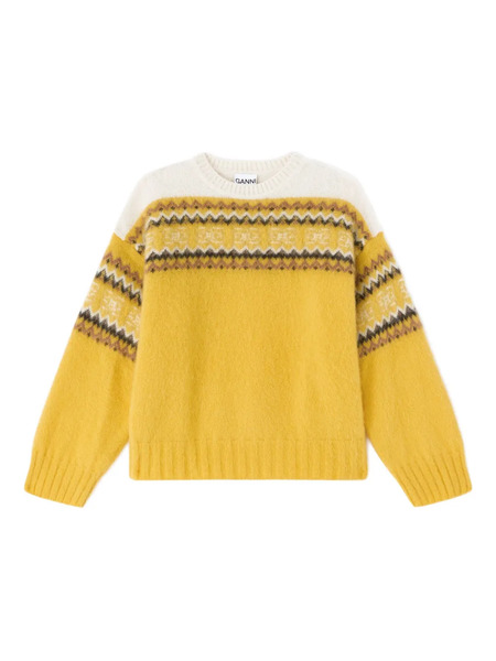  Ganni Patterned Sweater - Yellow 