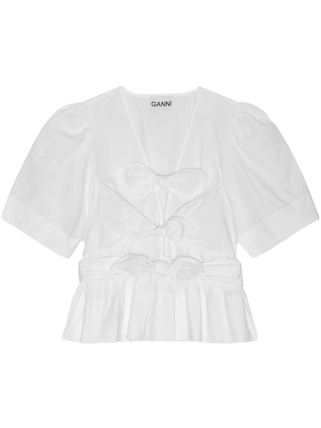  Ganni Peplum Blouse - White 