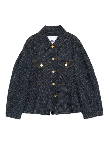  Ganni Peplum Jacket - Blue 