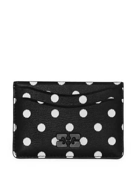  Ganni Polka-dot Card Holder - Black 