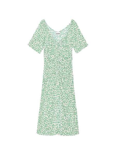 Ganni Printed Midi Dress - Neutrals 