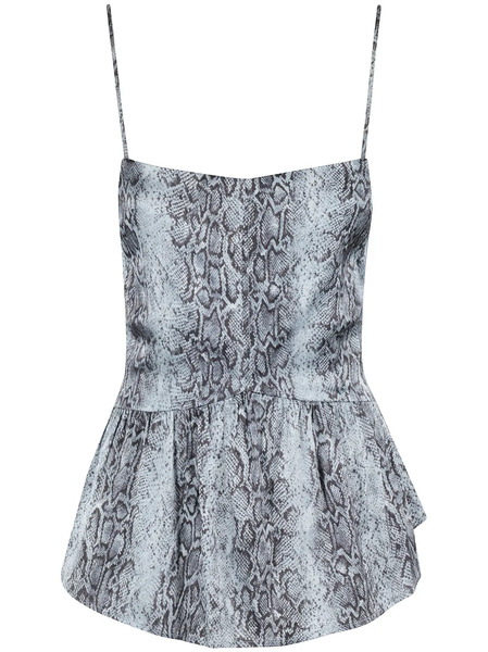  Ganni Python-print Top - Blue 