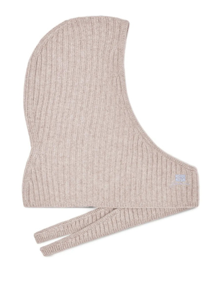 Ganni Rib Knit Balaclava - Neutrals 