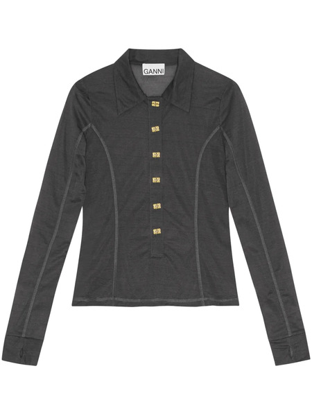  Ganni Semi-sheer Top - Grey 