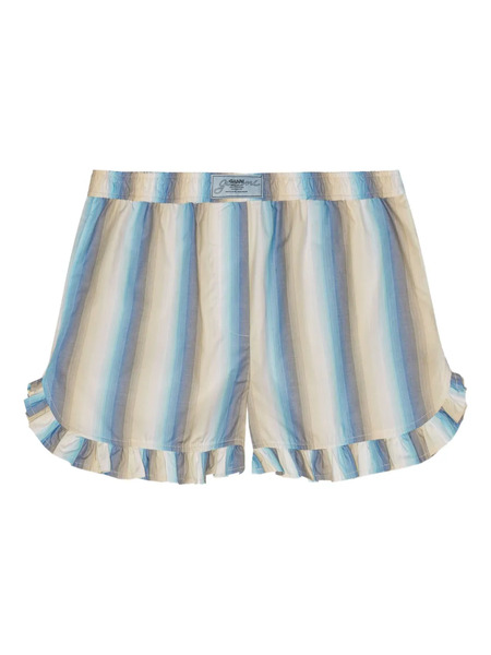  Ganni Striped Shorts - Neutrals 
