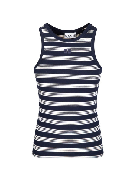  Ganni Striped Tank Top - Blue 