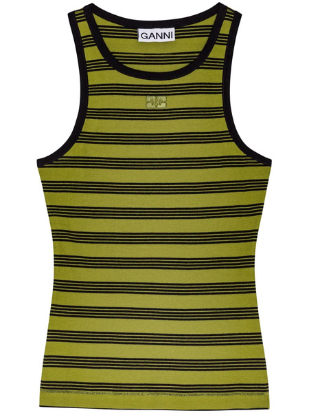  Ganni Striped Tank Top - Green 