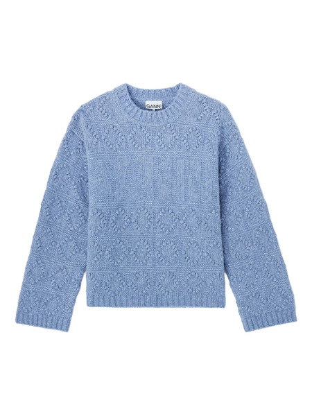  Ganni Textured Sweater - Blue 