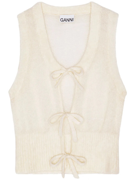  Ganni Tied Vest - Neutrals 
