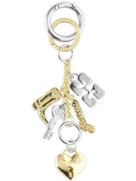  Ganni Two-tone Keyring - Gold 