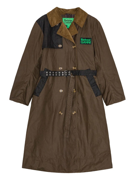  Ganni X Barbour Buttoned Belted Coat - Brown 