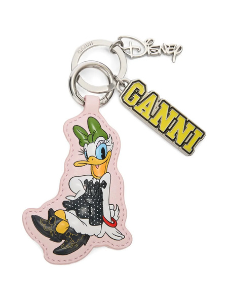  Ganni X Disney Leather Charm Keyring - Pink 