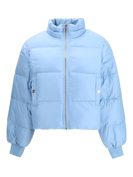  Ganni Zip-up Puffer Jacket - Blue 