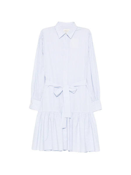  Gant Belted Striped-pattern Mini Dress - White 