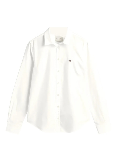  Gant Buttoned Logo Shirt - White 