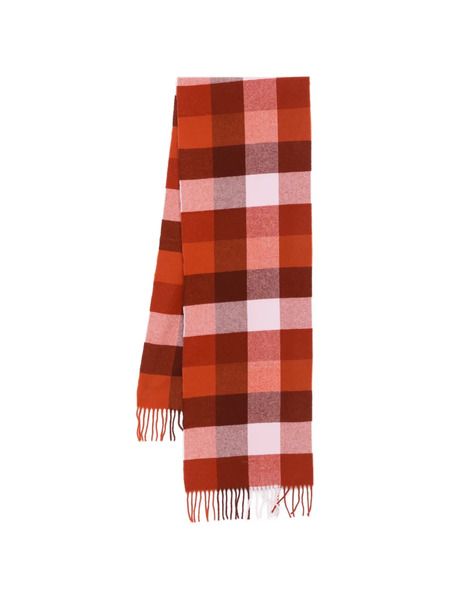  Gant Checked Fringed Scarf - Brown 