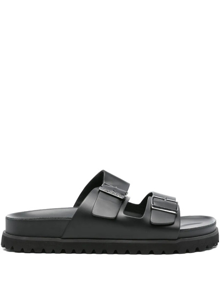  Gant Double-buckle Leather Slides - Black 