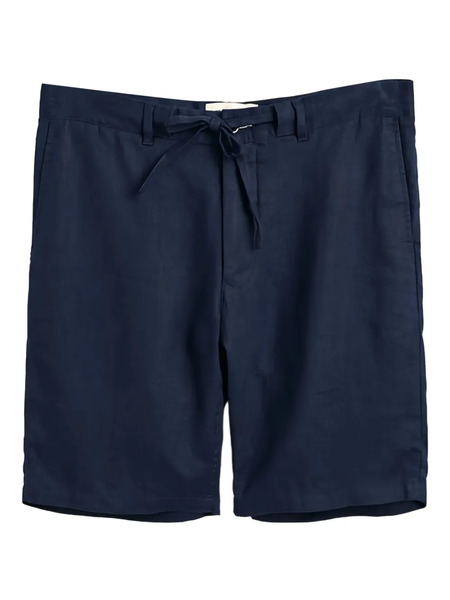  Gant Drawstring Linen Shorts - Blue 