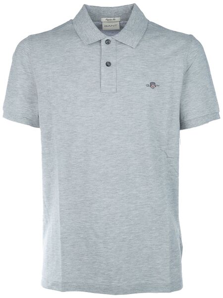  Gant Embroidered Polo Shirt - Grey 