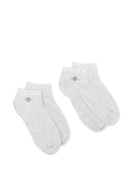  Gant Embroidered Socks (set Of Two) - Grey 