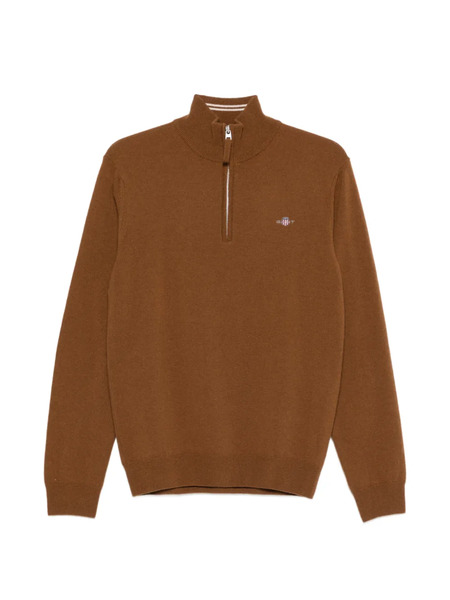  Gant Half-zip Sweater - Brown 