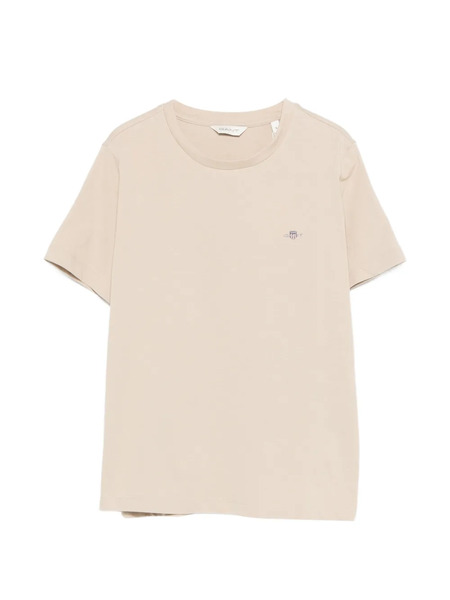  Gant Logo-embroidered T-shirt - Neutrals 