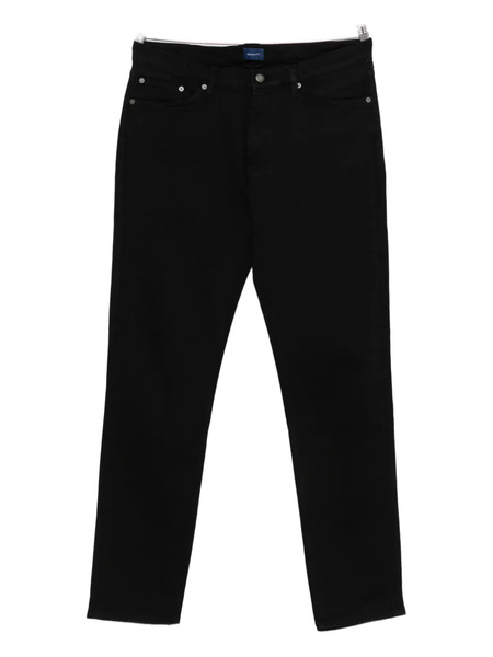  Gant Logo-patch Pants - Black 