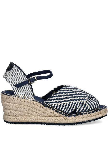  Gant 60mm Striped Wedge Pumps - Blue 
