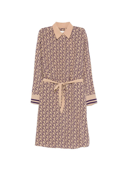  Gant Monogram Belted Midi Dress - Neutrals 