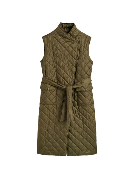  Gant Quilted Belted Coat - Green 