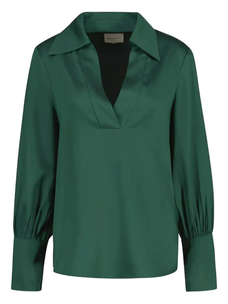  Gant Satin Blouse - Green 