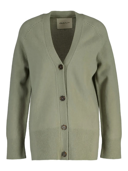  Gant V-neck Cardigan - Green 