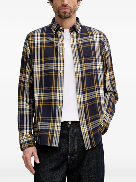  Gant Windblown Checked Pocket Shirt - Blue 