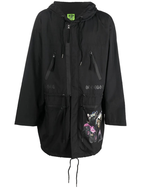  Garbage Tv Graphic-print Raincoat - Black 