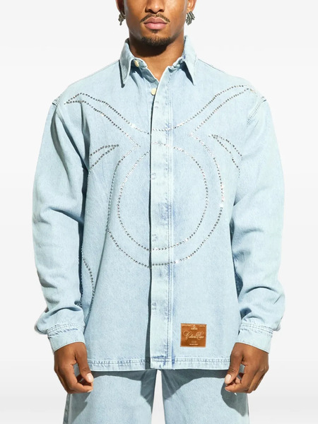  Garcias Embellished Oversized Denim Shirt - Neutrals 